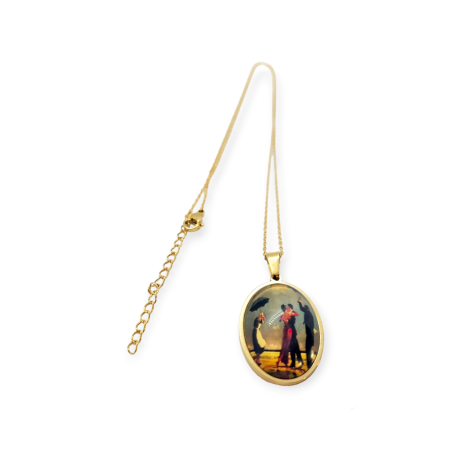necklace steel silver rain dancing